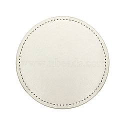 Imitation Leather Cup Mats, Flat Round, Linen, 10x0.3cm(AJEW-WH0176-09B)