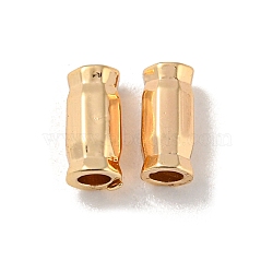 Brass Beads, Column, Real 18K Gold Plated, 6x3mm, Hole: 1.6mm(KK-R152-07G)