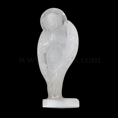 Natural Selenite Carved Angel Figurines(G-G130-02)-2