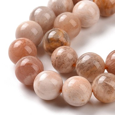 Rondes sunstone naturelle perles brins(G-I176-09-8mm)-3
