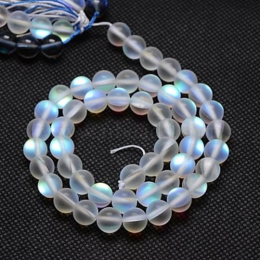 Synthetical Moonstone Beads Strands(G-G585-6mm-02)-2