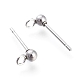 202 Stainless Steel Stud Earring Findings(STAS-I324-01P-6mm)-1