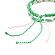 2Pcs 2 Colors Peach Blossom Braided Cord Bracelet(BJEW-JB07610-04)-5