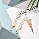 Natural Shell with Oval Ring Dangle Earrings for Girl Women(EJEW-JE04662)-2