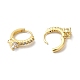 Rack Plating Brass Micro Pave Cubic Zirconia Hoop Earrings Finding(KK-E084-66G)-2