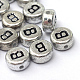 Plated Acrylic Horizontal Hole Letter Beads(PACR-Q099-03B)-1