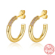 925 Sterling Silver Ring Stud Earrings(JZ8068-4)-1