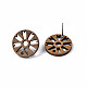 Accessoires de boucles d'oreilles en bois de noyer(MAK-N032-042)-3