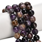 Natural Charoite Beads Strands, Grade AB, Round, 10mm, Hole: 1.2mm, about 33pcs/strand, 15.16''(38.5cm)(G-G300-A01-10mm)