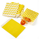 40Pcs 4 Styles Kraft Paper Bags, No Handles, Food Storage Bags, Yellow, 18x13cm(CARB-TA0001-13A)