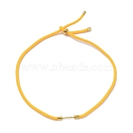 Adjustable Nylon Cord Necklace Making, with Brass Beadable Bar, Golden, Yellow, 18.11x0.16 inch(46x0.4cm)(KK-CBACFA2-02G-28)