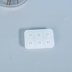 DIY Round Bead Food Grade Silicone Mold, Resin Casting Molds, for UV Resin & Epoxy Resin Jewelry Making, 6 Cavities, White, 35x50x9mm(SIMO-PW0001-197B)