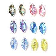 Resin Imitation Opal Cabochons, Single Face Faceted, Horse Eye, Mixed Color, 10x5x3.5mm(RESI-H148-14)
