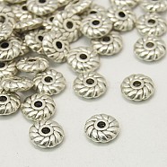 Tibetan Silver Spacer Beads, Lead Free & Cadmium Free, Gear, Antique Silver, about 6mm in diameter, 2mm thick, hole: 1mm, about 89pcs/20g(Y-LF10764Y)