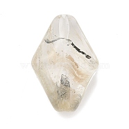 Transparent Glass Beads, Imitation Gemstones, Rhombus, Clear, 27x18x9mm, Hole: 1.2mm(GLAA-B012-13B)
