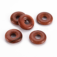 Synthetic Goldstone Pendants, Donut/Pi Disc, 18x4.5~5.5mm, Hole: 5.5mm(G-T122-66L)