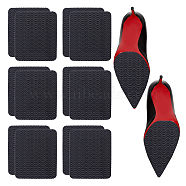 Rubber Self-adhesive Anti-Slip Shoe Bottom Pads, Rectangle, Black, 99x84x3mm(FIND-WH0128-36A)