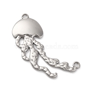 Non-Tarnish 304 Stainless Steel Pendants, Jellyfish Charm, Stainless Steel Color, 18.5x22x3mm, Hole: 2mm(STAS-U018-03P)