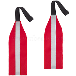 2Pcs Oxford Fabric Reflective Safety Flag for Kayaks, Red, 580mm(AJEW-GF0014-19C)