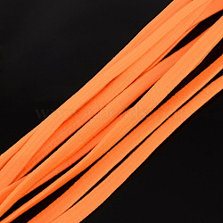 Elastic Cord, with Fibre Outside and Rubber Inside, Orange, 5mm, about 109.36 yards(100m)/bundle(EC-R003-0.5cm-03)