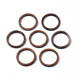 Walnut Wood Linking Rings, Ring, Saddle Brown, 24.5x3mm(WOOD-T023-14)