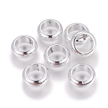 Alloy Linking Rings, Silver Color Plated, 17.5x6.5mm, Hole: 11.5mm