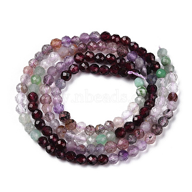 Natural & Synthetic Mixed Gemstone Beads Strands(G-D080-A01-02-33)-2