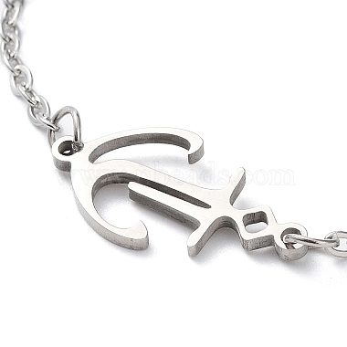 201 Stainless Steel Link Bracelets with Cable Chains(BJEW-P297-01P-B)-2