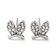 304 boucles d'oreilles en acier inoxydable avec strass(EJEW-Q788-02P)-1