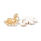 Christmas Snowflake Glass Seed Braided Dangle Stud Earrings(EJEW-B011-01B)-2