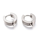 201 Stainless Steel Huggie Hoop Earrings Findings(STAS-A167-01B-P)-1