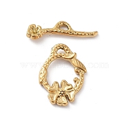Ion Plating(IP) 304 Stainless Steel Toggle Clasps, Real 18K Gold Plated, 19.5x14x2mm, Hole: 3x1mm(STAS-A092-02G)