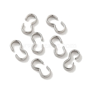 304 Stainless Steel Quick Link Connectors, Chain Findings, Number 3 Shaped Clasps, Stainless Steel Color, 8x4x1.34mm(STAS-P336-05D-P)
