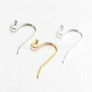 Brass Earring Hooks for Earring Designs, Lead Free & Cadmium Free, Mixed Color, 21x12mm, 21 Gauge, Pin: 0.7mm(KK-M142-01-RS)