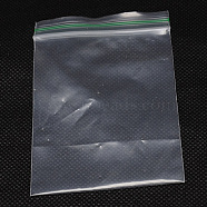 100pcs/bag Plastic Zip Lock Bags, Resealable Packaging Bags, Green Top Seal Thick Bags, Rectangle, Clear, 6x4cm, Unilateral Thickness: 2.3 Mil(0.06mm), about 100pcs/bag(X-OPP-D001-4x6cm)