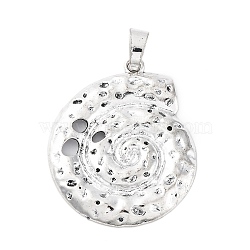 Tibetan Style Alloy Big Pendants, Conch, Antique Silver, 66.6x53.7x4.3mm, Hole: 5x12mm(PALLOY-S195-01A-AS)