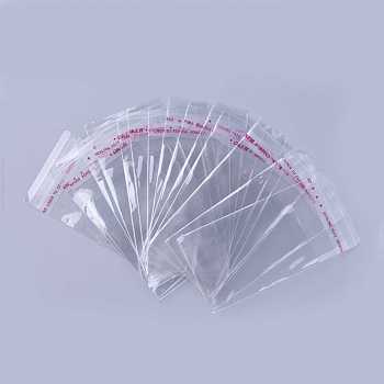 Cellophane Bags, Self Adhesive Sealing, Clear, 8x4cm, Unilateral Thickness: 0.035mm, Inner Measure: 6x4cm