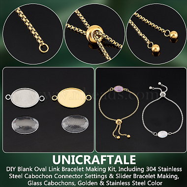 DIY Blank Oval Link Bracelet Making Kit(DIY-UN0005-28)-5