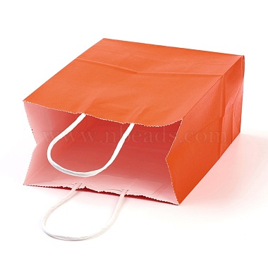 Pure Color Kraft Paper Bags(AJEW-G020-A-08)-4