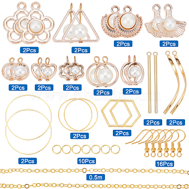 SUNNYCLUE ABS Plastic Imitation Pearl Pendants(DIY-SC0017-98)-2