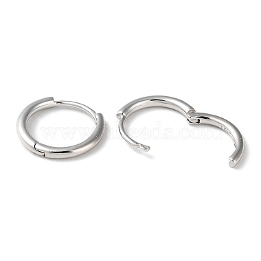 серебряные серьги-кольца 925 с родиевым покрытием 925(STER-D016-03C-P)-2