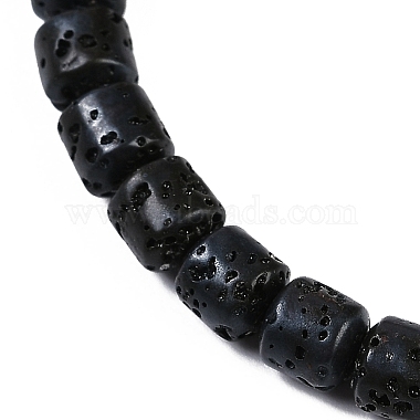 Natural Lava Rock Beaded Stretch Bracelets for Men Women(BJEW-G727-01E)-2