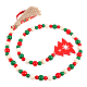 クリスマステーマの木製ビーズペンダントを飾る(HJEW-WH0042-09)-1