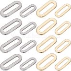 36Pcs 4 Styles 304 Stainless Steel Linking Rings, Oval, Mixed Color, 16~20.5x6.5~8.5x1~1.7mm, Inner Diameter: 13~15.5x3~3.5mm, 9pcs/style(STAS-BBC0006-52)
