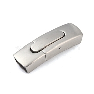 316 Stainless Steel Bayonet Clasps, Stainless Steel Color, 41.5x13x8.5mm, Hole: 11x5.5mm(STAS-K282-04P-02)