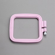 Rectangle Embroidery Hoops, Plastic Cross Stitch Hoop, for Embroidery and Cross Stitch, PeachPuff, 75x70mm(PW-WG34599-05)