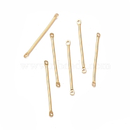 201 Stainless Steel Links Connectors, Bar Links, Golden, 25x1x1mm, Hole: 1mm(X-STAS-B011-01A-G)