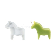 DIY Candle Silhouette Silicone Molds, Decoration Making, for Candle Making, Horse, White, 6x6.75x1.7cm(AJEW-M228-19)