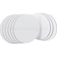 Painting Canvas Panels, with Coated Paper on the Back, Blank Drawing Boards, for Oil & Acrylic Painting, Flat Round, White, 15x0.3cm(DIY-NB0001-74A)