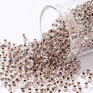 TOHO Round Seed Beads, Japanese Seed Beads, (740) Copper Lined Crystal, 8/0, 3mm, Hole: 1mm, about 1110pcs/50g(SEED-XTR08-0740)